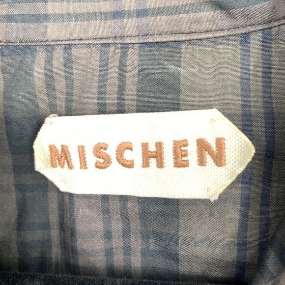 Mischen womens Large blouse button front plaid - Picture 5 of 6